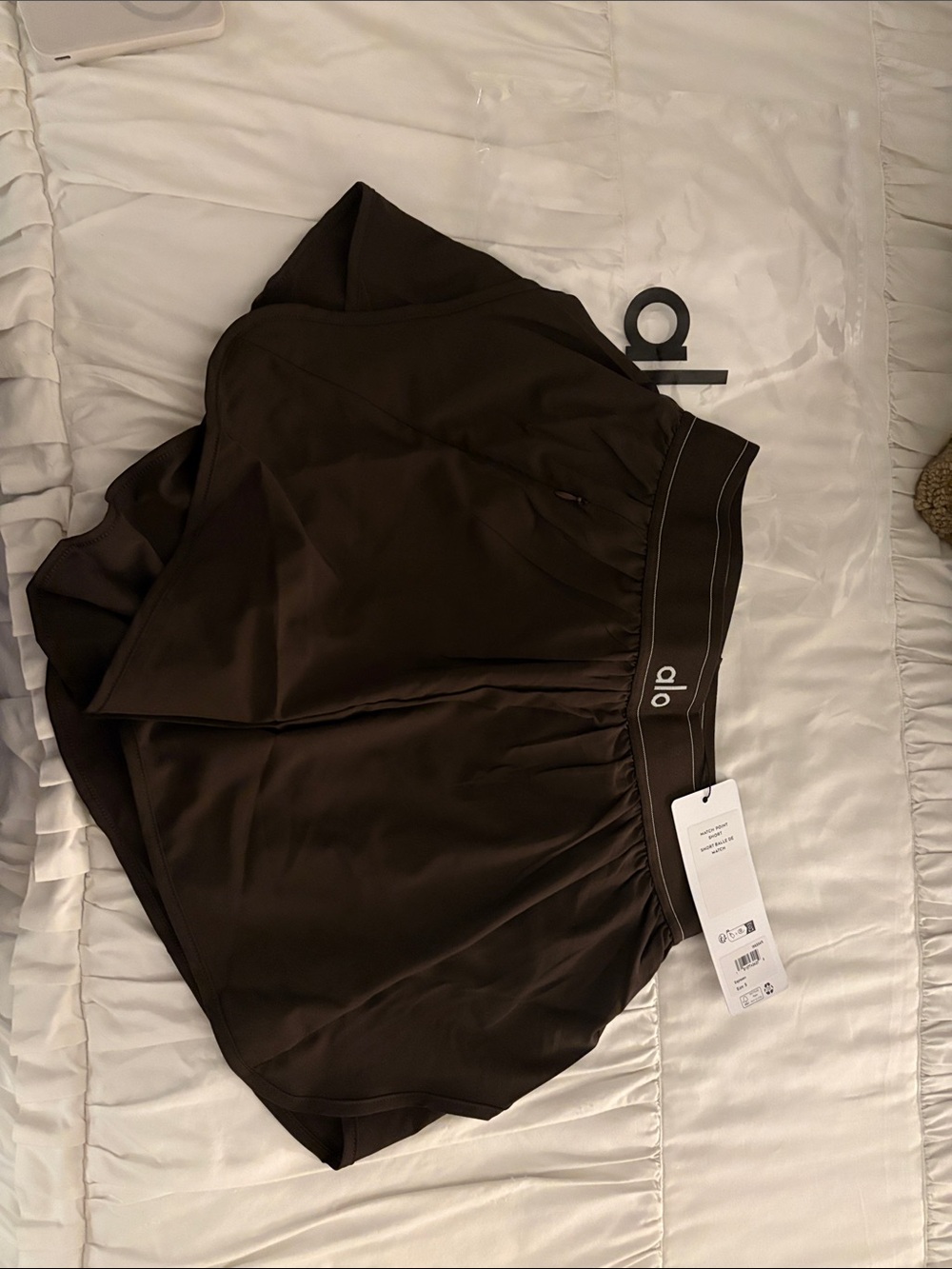 ALO Yoga Women's Athletic Shorts in Dark Brown